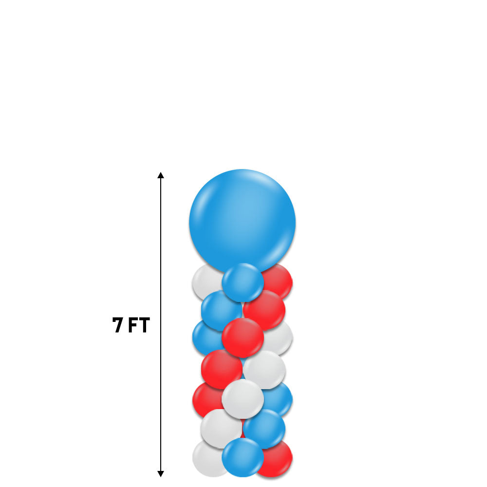 7 Foot Column With Round Topper